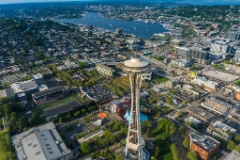 Spring Space Needle and Seattle Center Aerial Photography.jpg